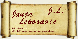 Janja Leposavić vizit kartica
